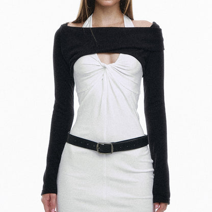 STRIKE_A_POSE_Retro_Solid_Twist_Bust_Halter_Women&