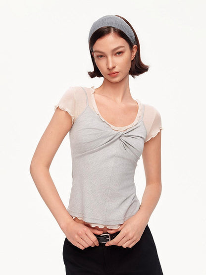 STRIKE A POSE Ruffle Edge Cinched Waist Women&