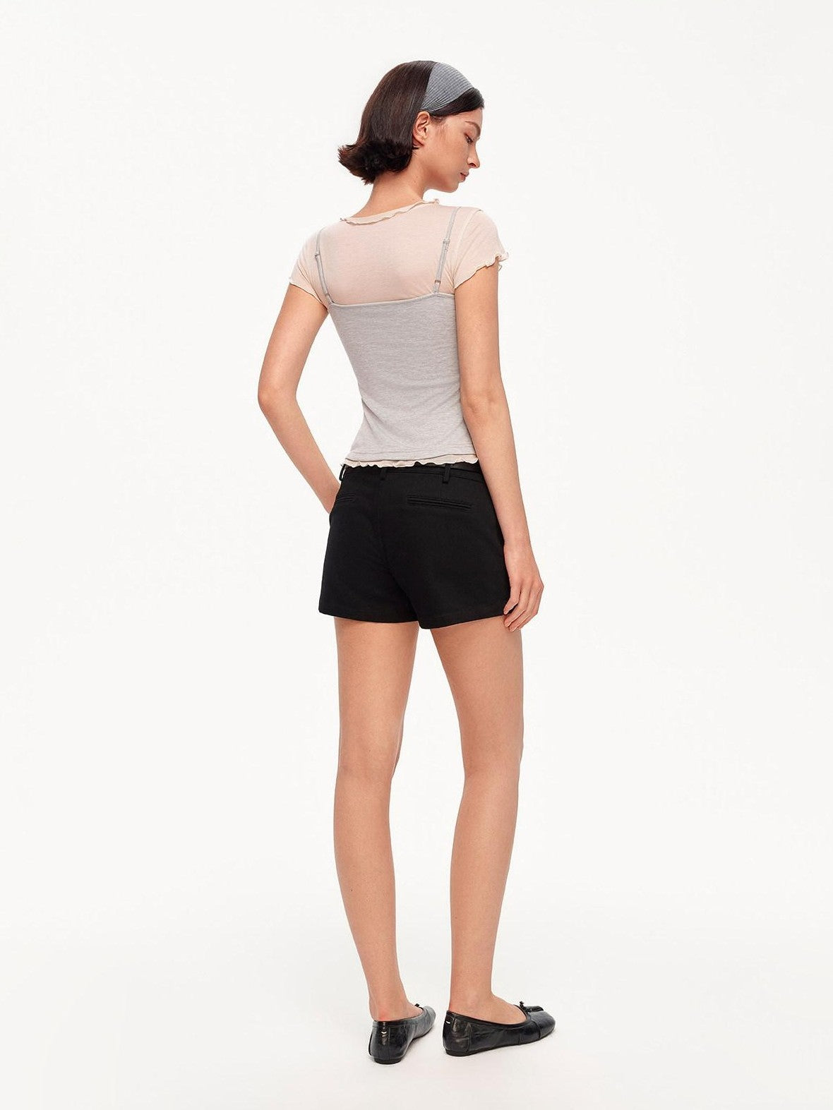 STRIKE A POSE Ruffle Edge Cinched Waist Women&