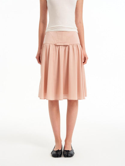 STRIKE A POSE Sheer Mesh Twist Knot Pinch Pleat Women&
