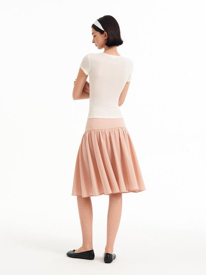 STRIKE A POSE Sheer Mesh Twist Knot Pinch Pleat Women&