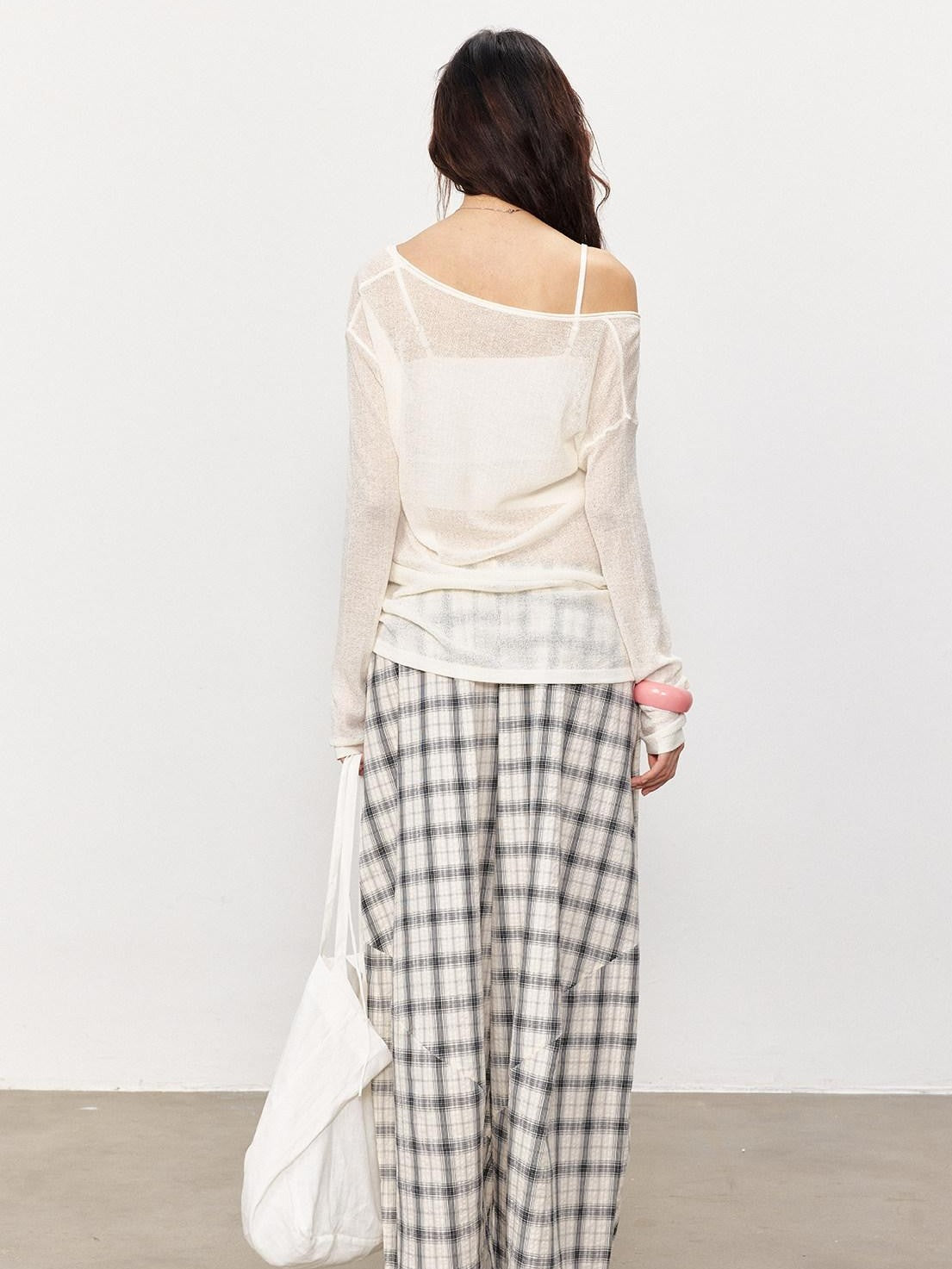 STRIKE A POSE Sheer Spliced Loose Women&