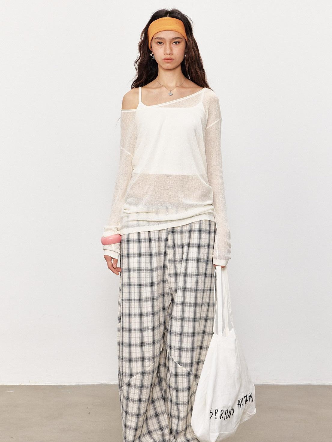 STRIKE A POSE Sheer Spliced Loose Women&