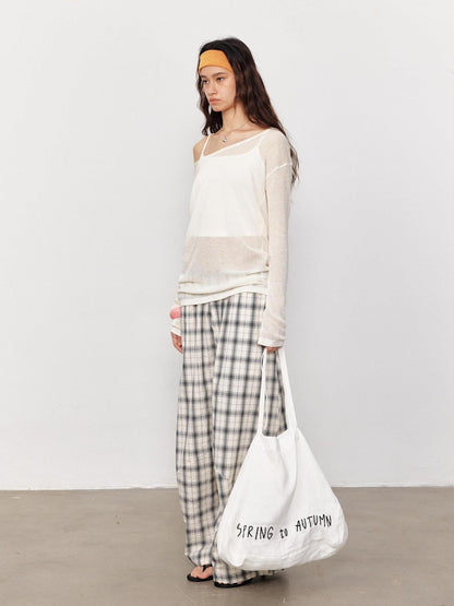 STRIKE A POSE Sheer Spliced Loose Women&