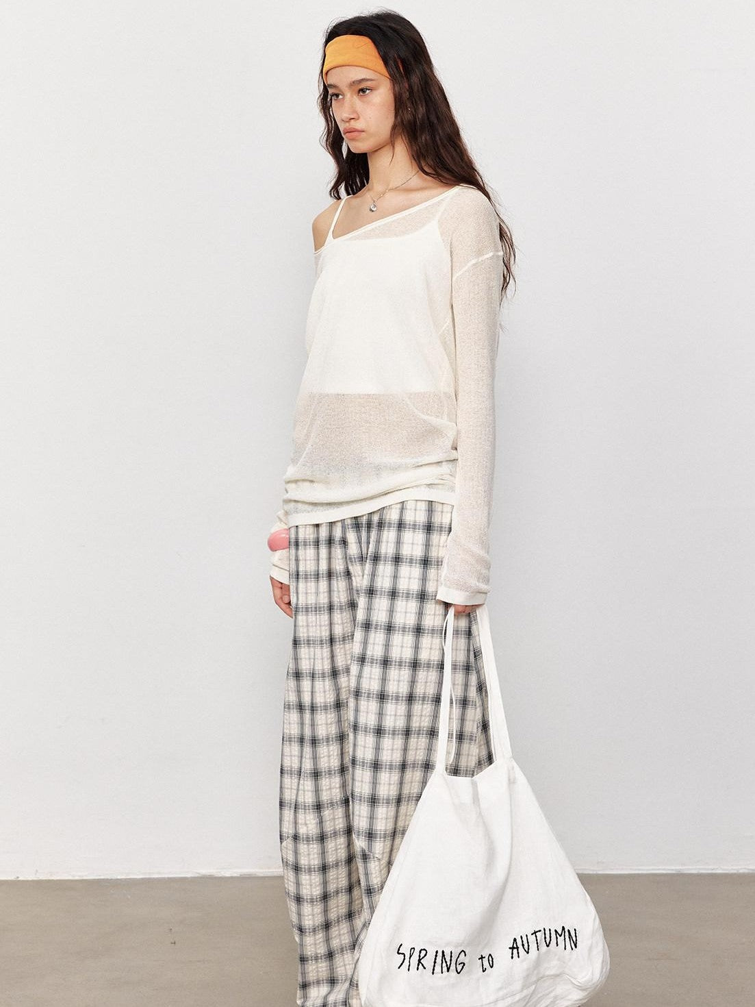 STRIKE A POSE Sheer Spliced Loose Women&