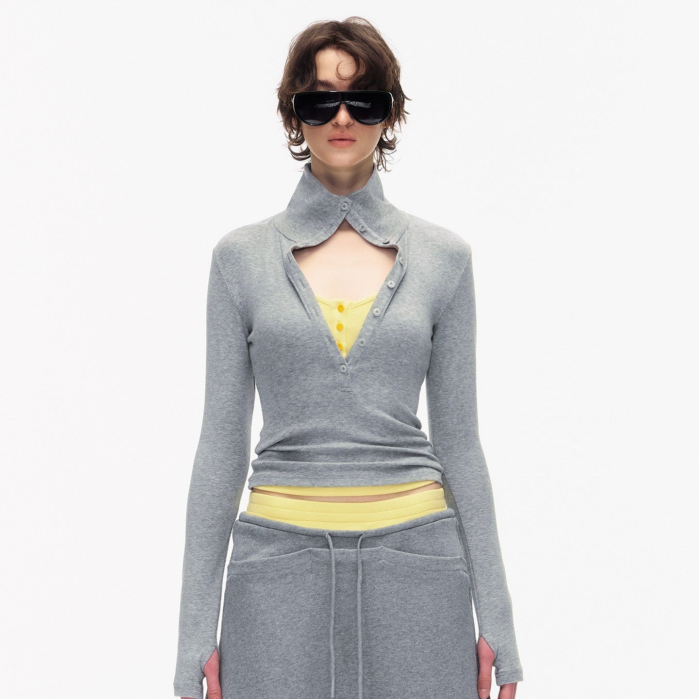 STRIKE_A_POSE_Slim_Stretch_Polo_Long_Sleeve_Women&