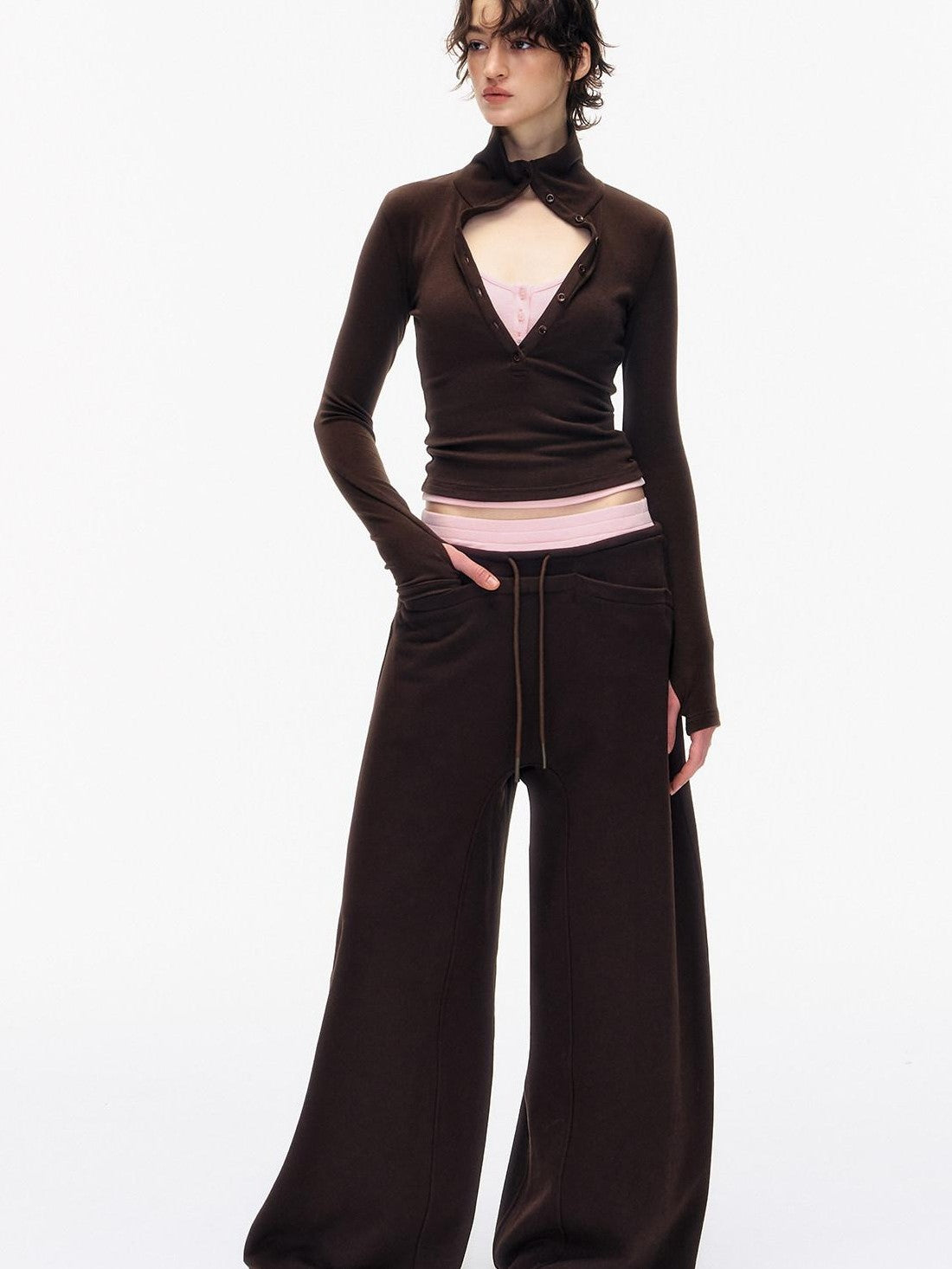 STRIKE A POSE Slim Stretch Polo Long Sleeve Women&