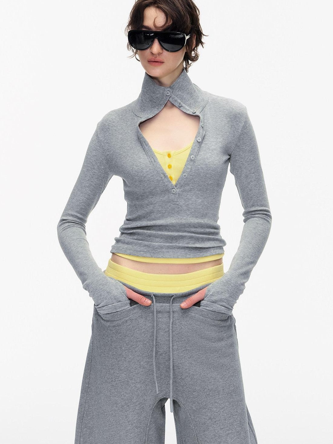 STRIKE A POSE Slim Stretch Polo Long Sleeve Women&