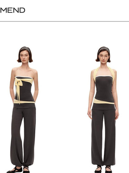 STRIKE A POSE Soft Touch Colorblock Bandeau Slim Straight Women&