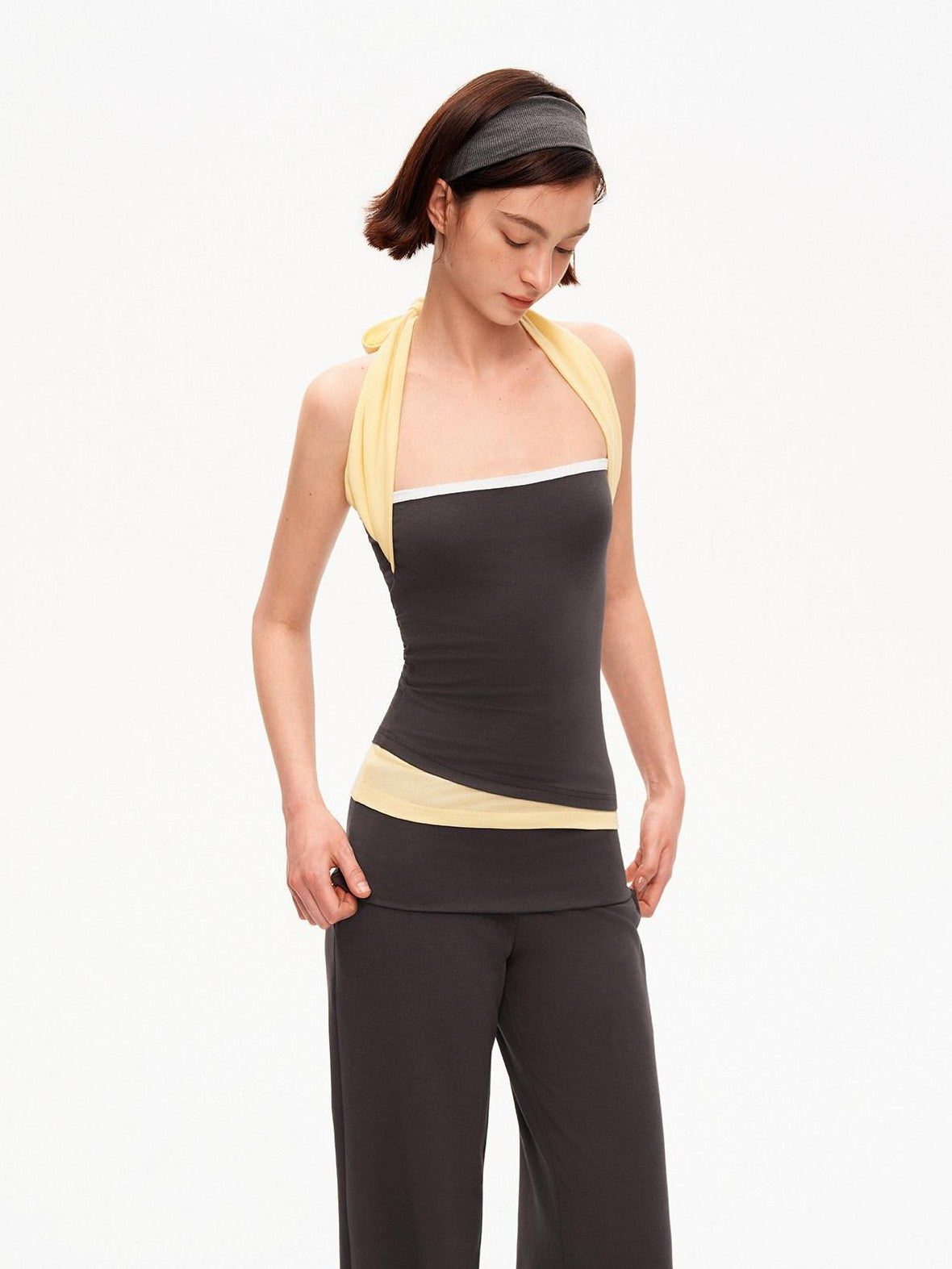 STRIKE A POSE Soft Touch Colorblock Bandeau Slim Straight Women&