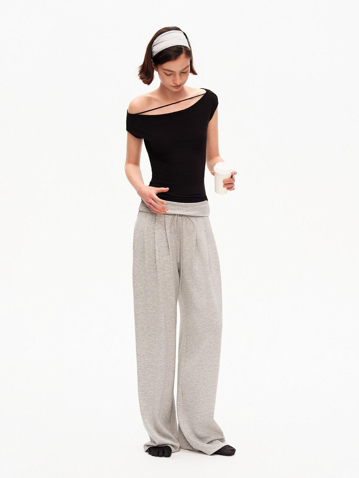 STRIKE A POSE Soft Wool Knit Asymmetrical Slim Women&