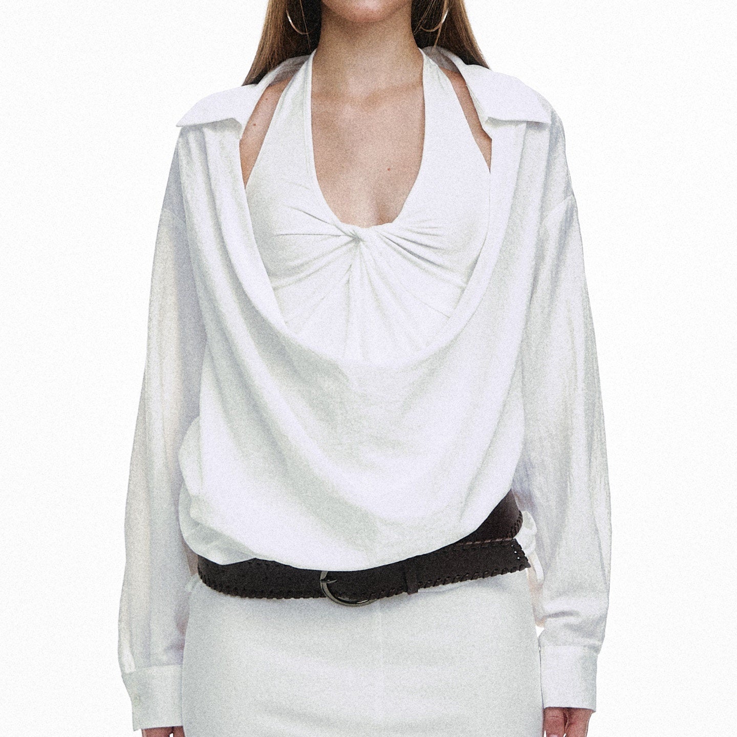 STRIKE_A_POSE_Solid_Loose_Drape_Collar_Women&