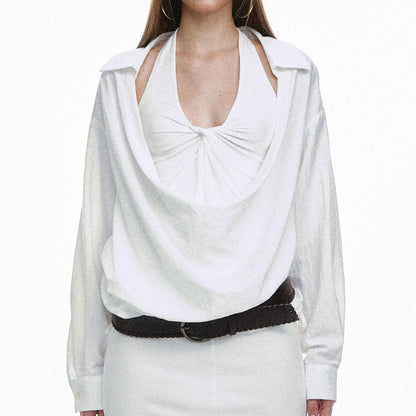 STRIKE_A_POSE_Solid_Loose_Drape_Collar_Women&