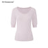 STRIKE_A_POSE_Solid_U_Neck_Cuffed_Half_Slim_Waist_Women&