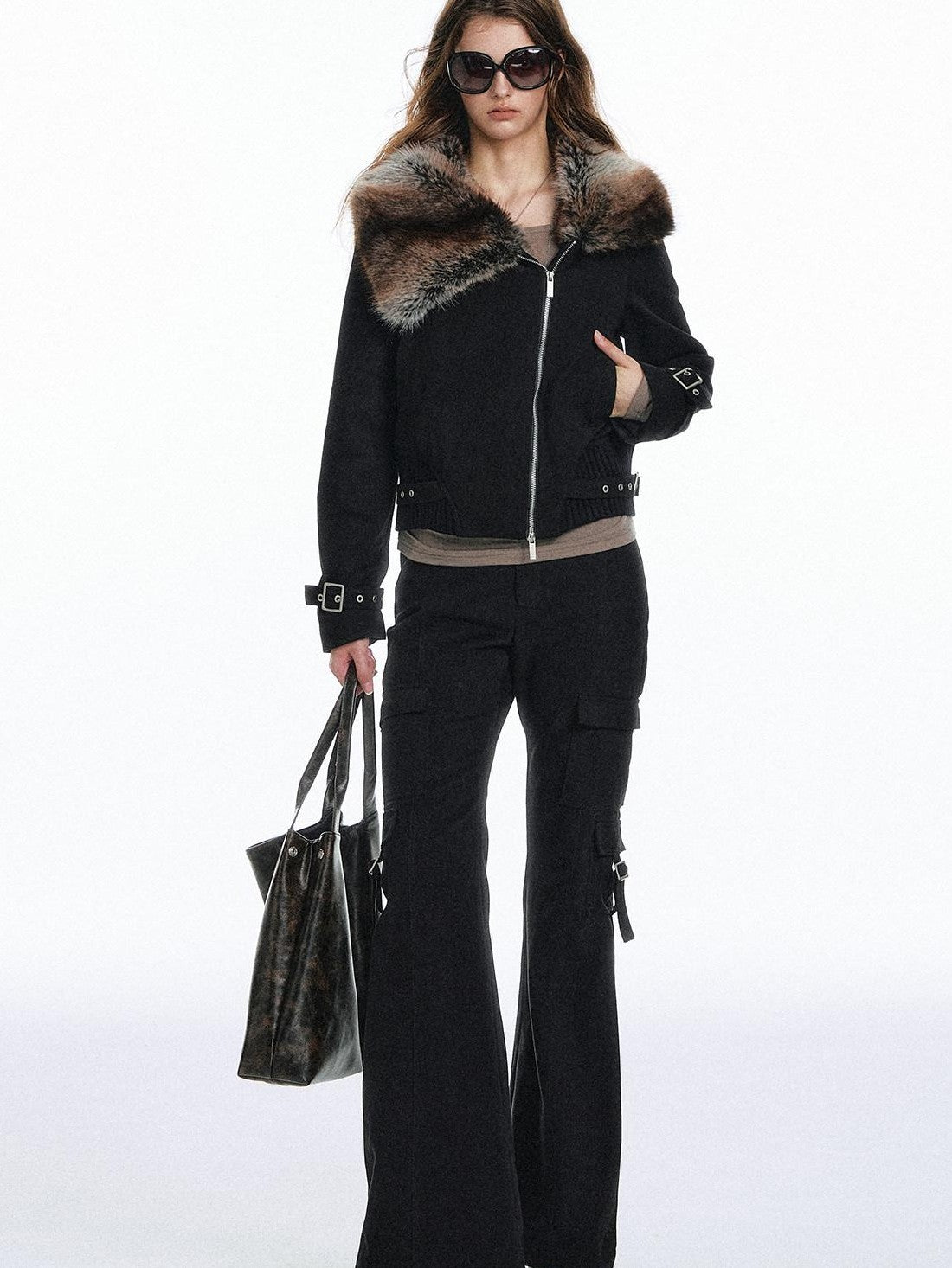 STRIKE A POSE Street Utility Microflare Multi Pocket Drawstring Women&