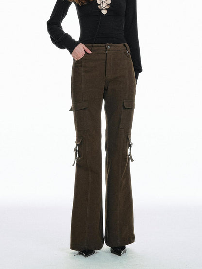 STRIKE A POSE Street Utility Microflare Multi Pocket Drawstring Women&