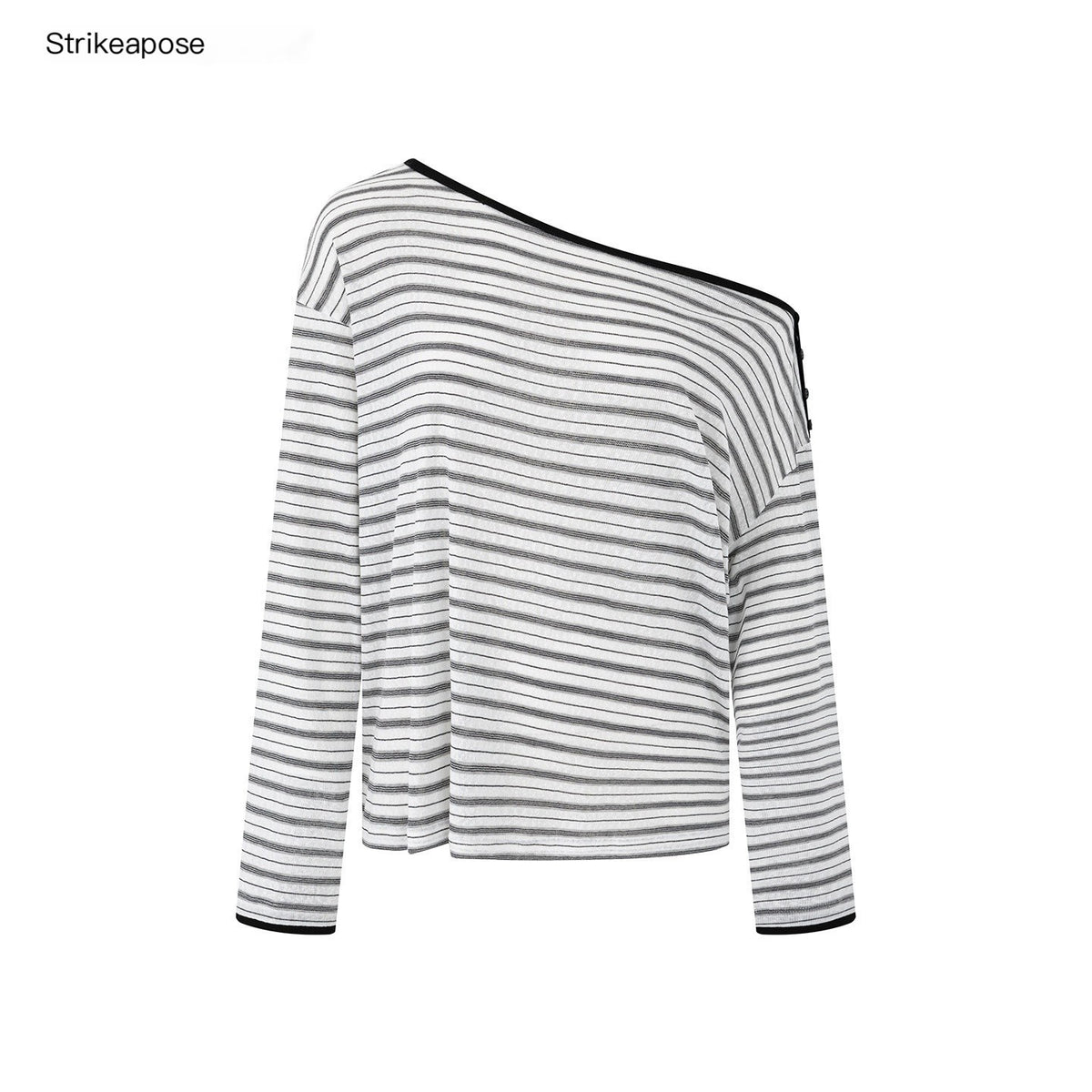 STRIKE_A_POSE_Striped_Shiny_Color_Block_Lyocell_Women&