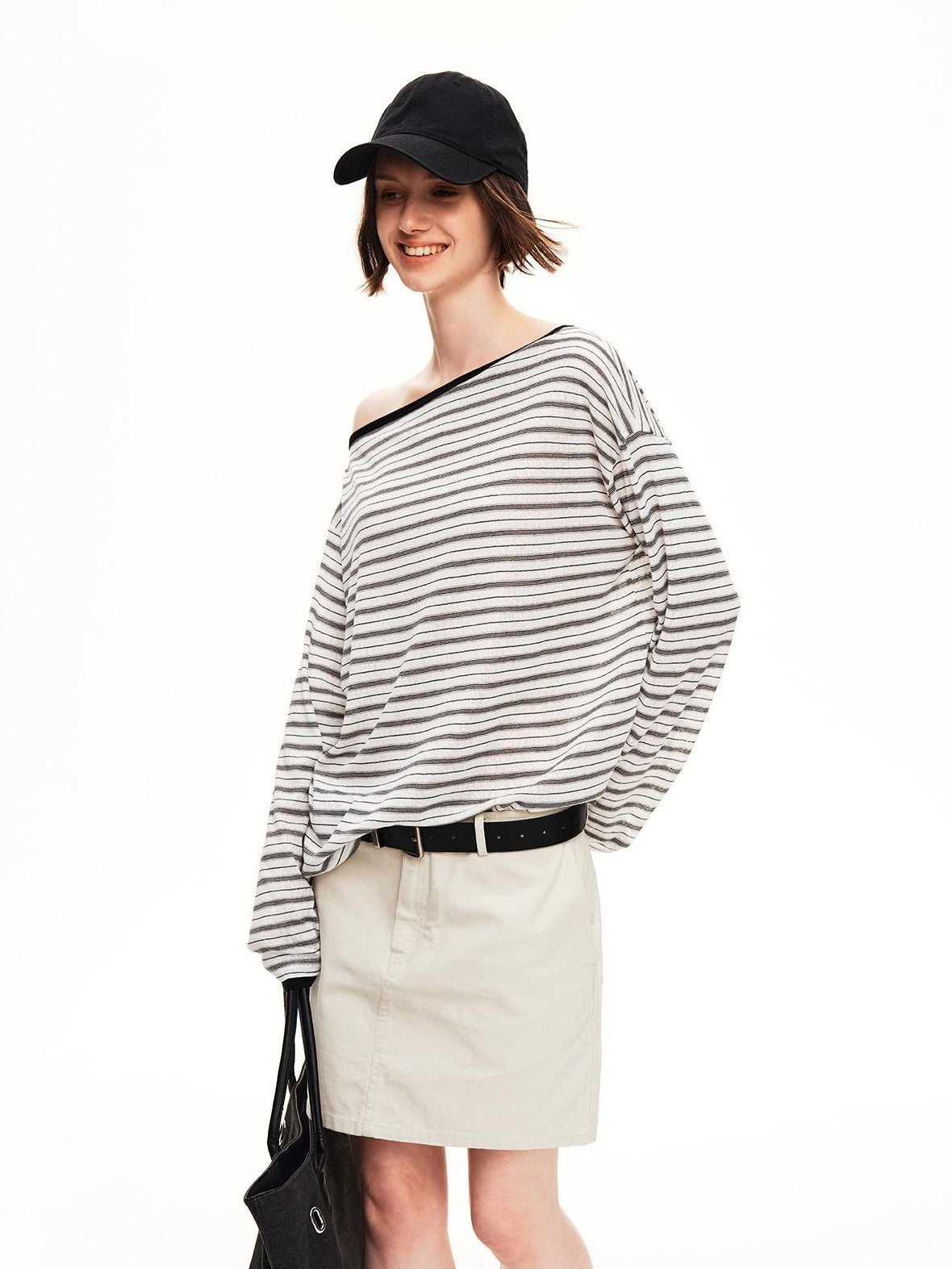 STRIKE A POSE Striped Shiny Color Block Lyocell Women&