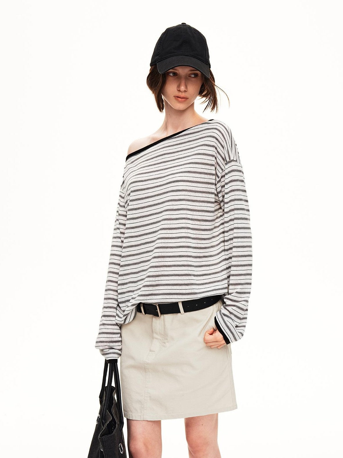 STRIKE A POSE Striped Shiny Color Block Lyocell Women&
