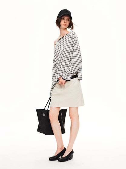 STRIKE A POSE Striped Shiny Color Block Lyocell Women&