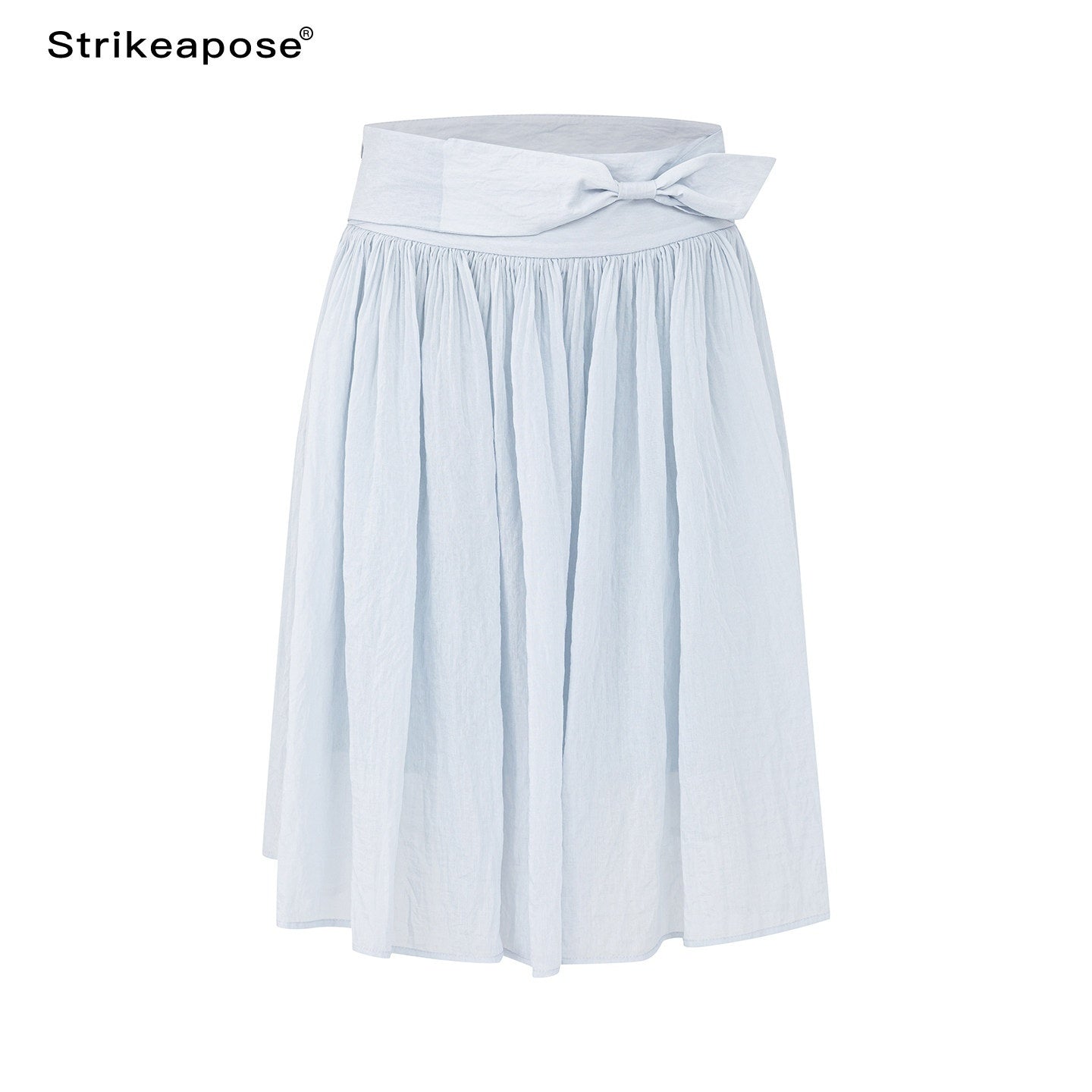 STRIKE_A_POSE_Textured_Bow_Asymmetric_Twist_Side_Zip_Ballet_Women&