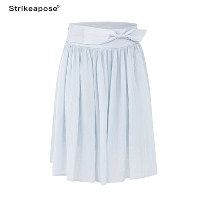 STRIKE_A_POSE_Textured_Bow_Asymmetric_Twist_Side_Zip_Ballet_Women&