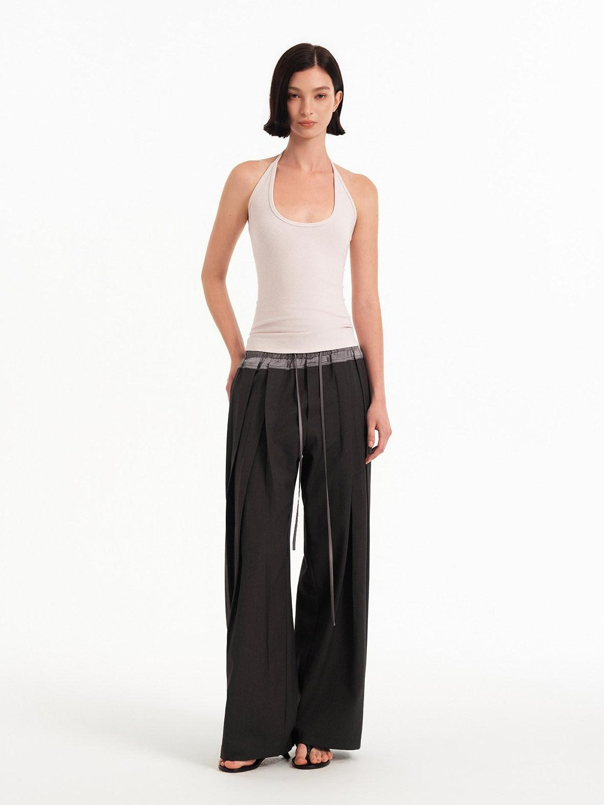 STRIKE A POSE Textured Colorblock High Waist Stretch Loose Women&
