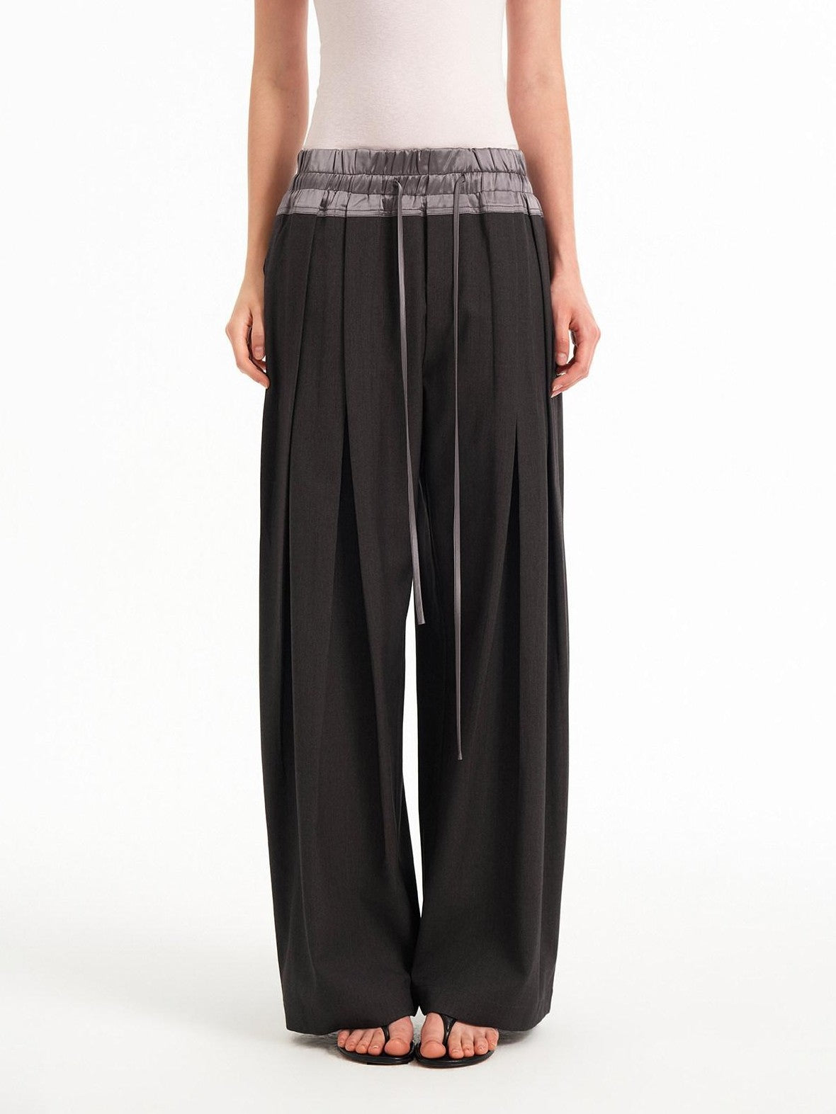 STRIKE A POSE Textured Colorblock High Waist Stretch Loose Women&