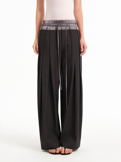 STRIKE A POSE Textured Colorblock High Waist Stretch Loose Women&
