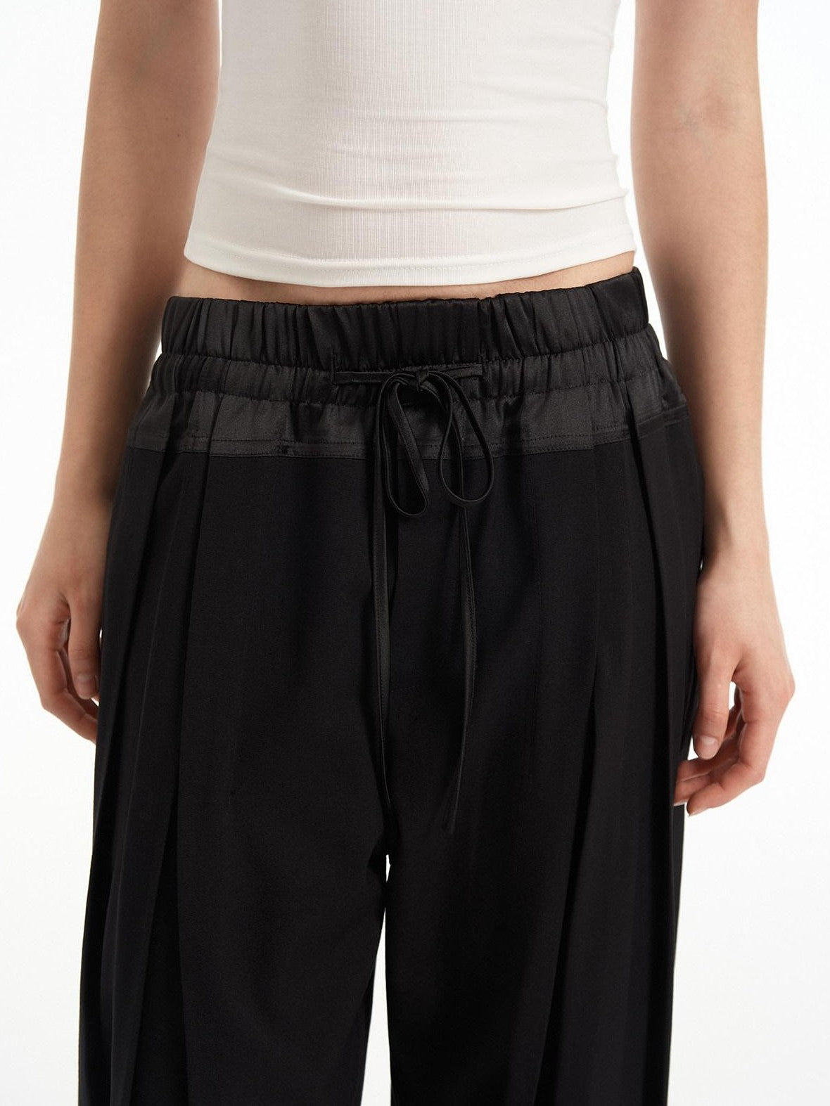STRIKE A POSE Textured Colorblock High Waist Stretch Loose Women&