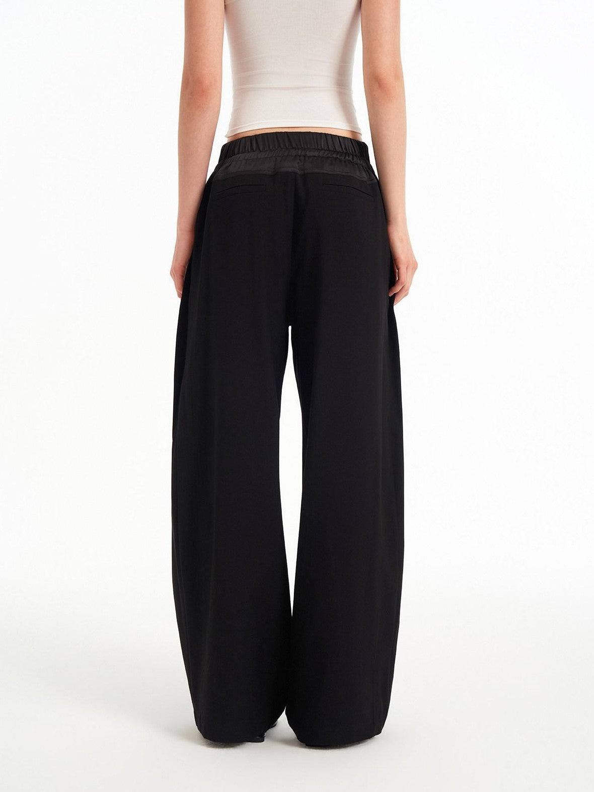STRIKE A POSE Textured Colorblock High Waist Stretch Loose Women&