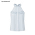 STRIKE_A_POSE_Textured_Convertible_Stand_Collar_Ruffle_Button_Slim_Women&