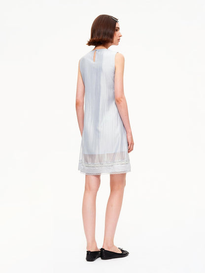 STRIKE A POSE Tuck Pleat Double Layer Aline Sleeveless Women&