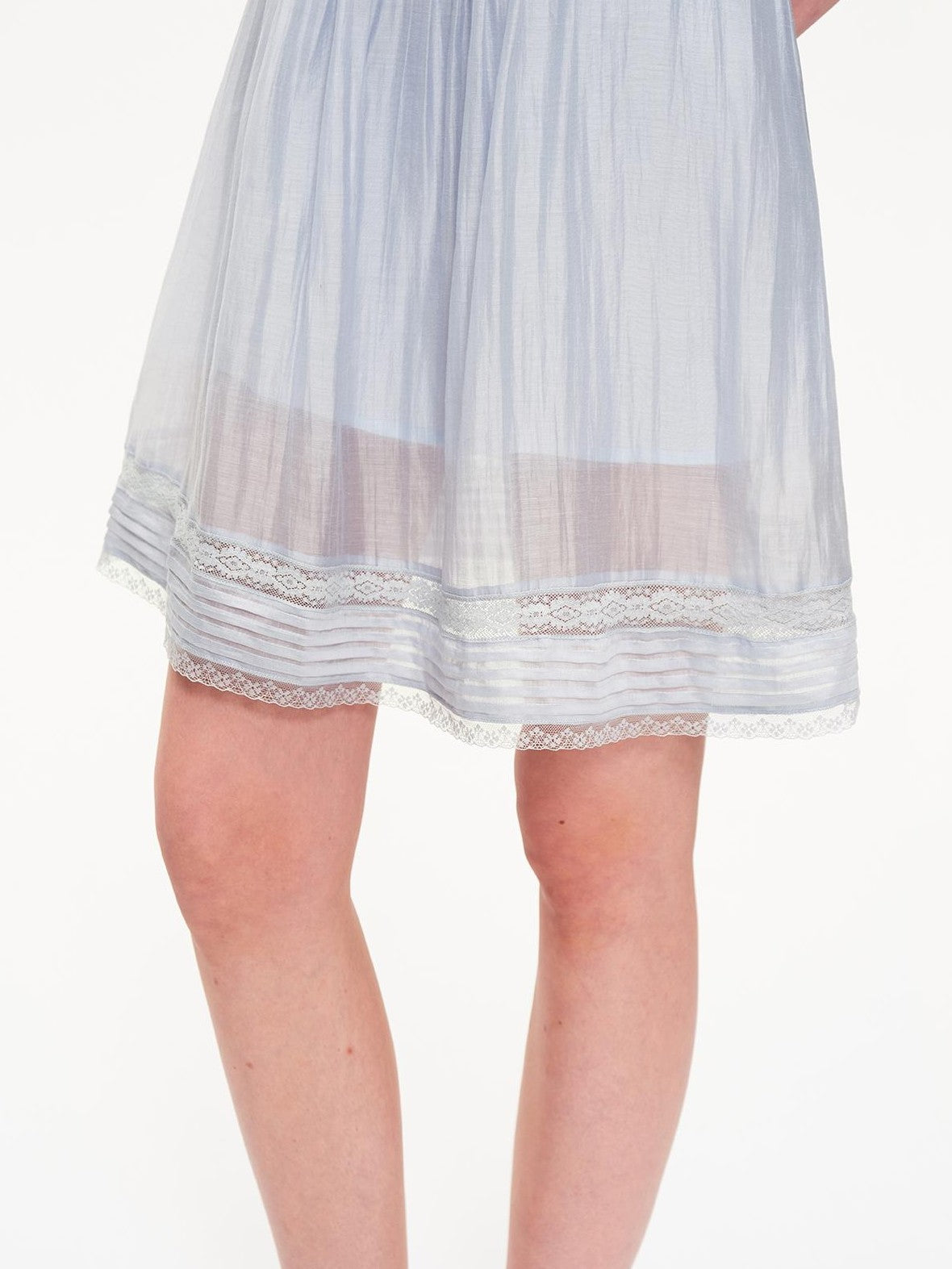 STRIKE A POSE Tuck Pleat Double Layer Aline Sleeveless Women&