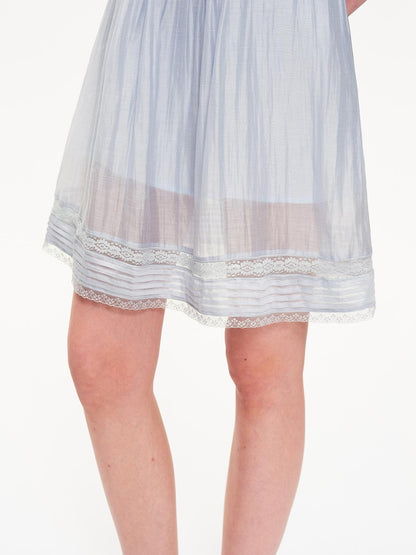 STRIKE A POSE Tuck Pleat Double Layer Aline Sleeveless Women&
