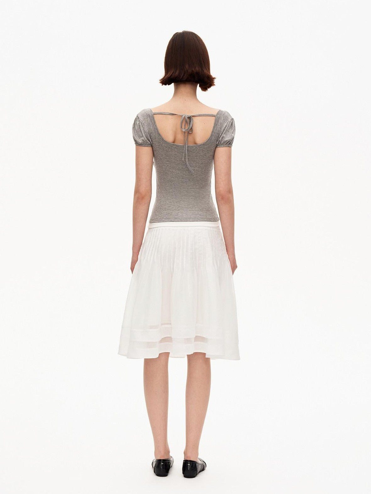 STRIKE A POSE Tuck Pleat Low Waist Zipper Women&