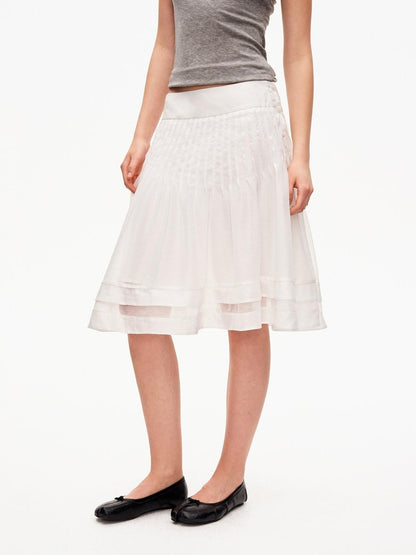 STRIKE A POSE Tuck Pleat Low Waist Zipper Women&