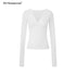 STRIKE_A_POSE_Two_Way_V-neck_Side_Slit_Mesh_Sleeve_Women&