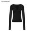 STRIKE_A_POSE_Two_Way_V-neck_Side_Slit_Mesh_Sleeve_Women&