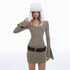 STRIKE_A_POSE_U_Neck_Bell_Sleeve_Slim_Knit_Women&
