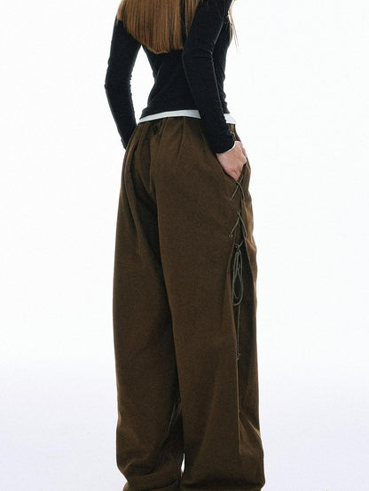 STRIKE A POSE Vintage High Waist Drawstring Pleated Women&