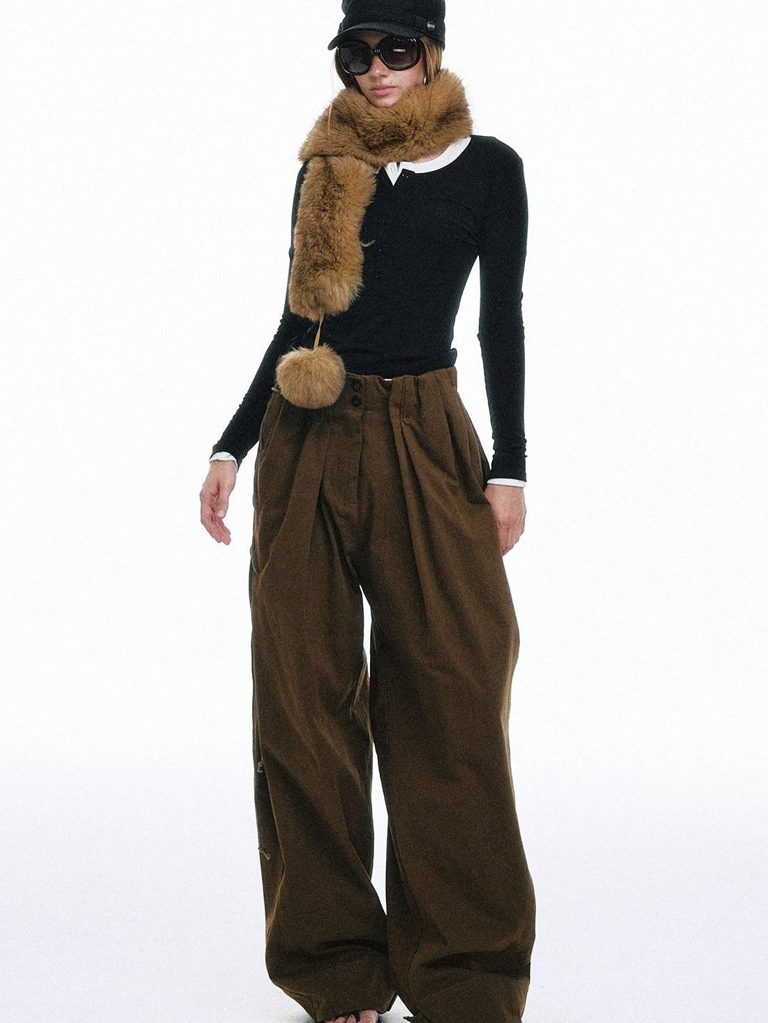STRIKE A POSE Vintage High Waist Drawstring Pleated Women&