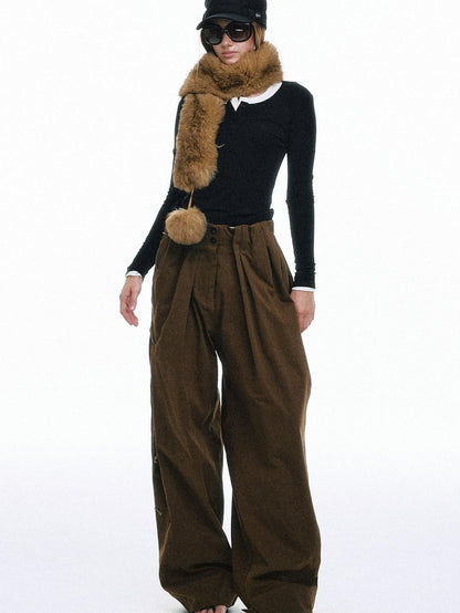 STRIKE A POSE Vintage High Waist Drawstring Pleated Women&