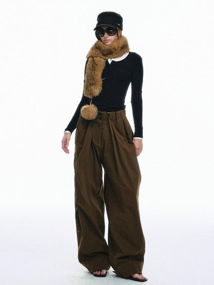 STRIKE A POSE Vintage High Waist Drawstring Pleated Women&