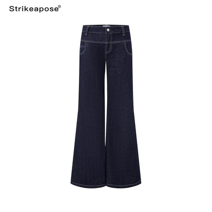 STRIKE_A_POSE_Vintage_Low_Rise_Floor_Length_Slim_Micro_Stretch_Women&