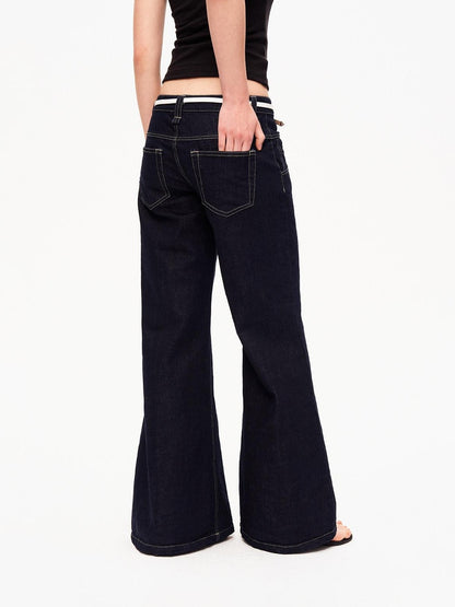 STRIKE A POSE Vintage Low Rise Floor Length Slim Micro Stretch Women&