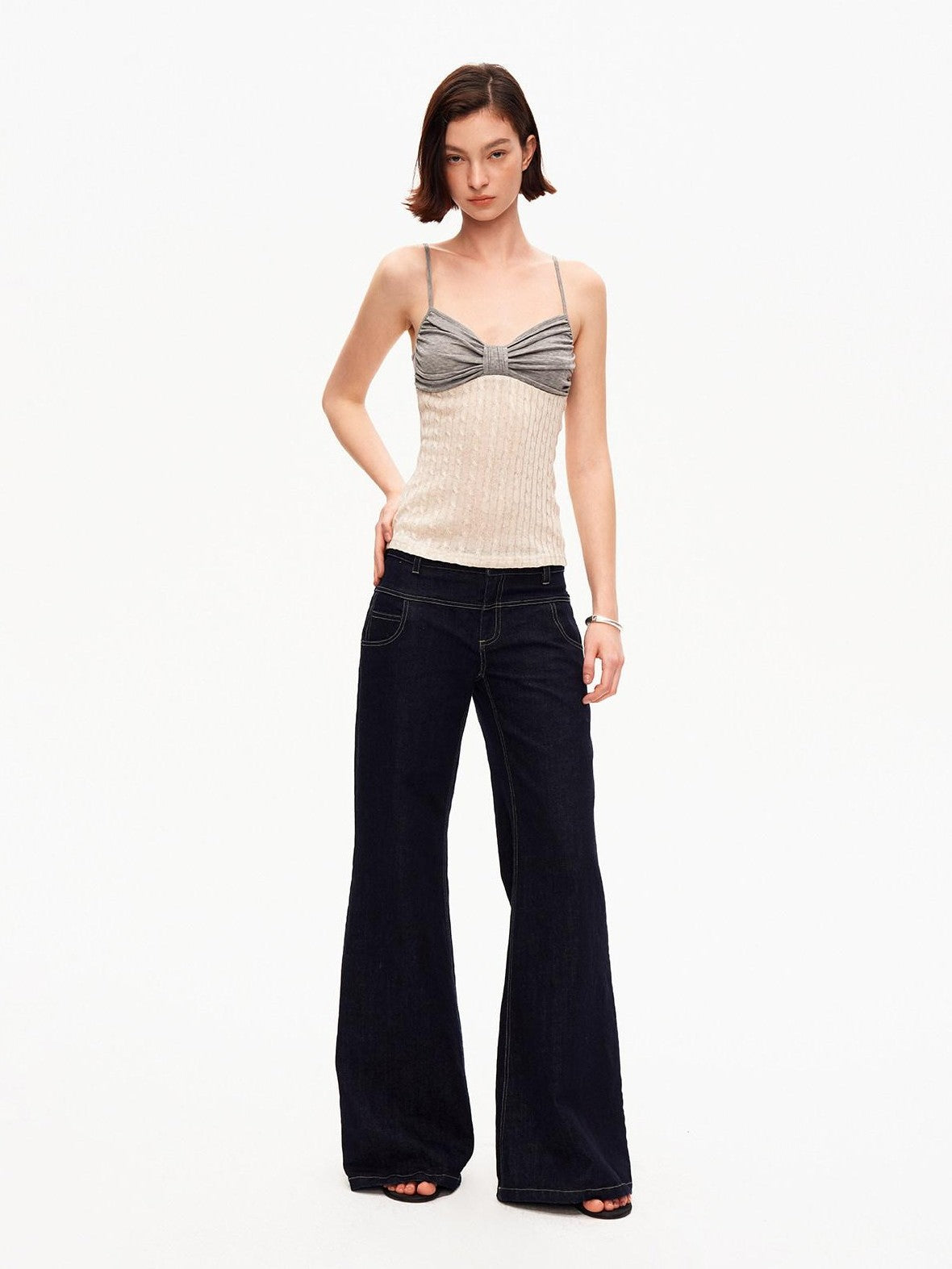 STRIKE A POSE Vintage Low Rise Floor Length Slim Micro Stretch Women&