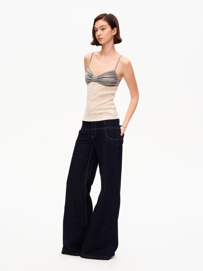 STRIKE A POSE Vintage Low Rise Floor Length Slim Micro Stretch Women&
