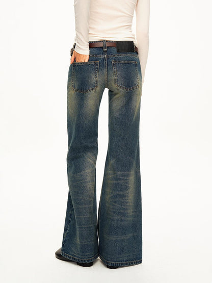 STRIKE A POSE Vintage Wash Distressed Modern Low Rise Cotton Women&