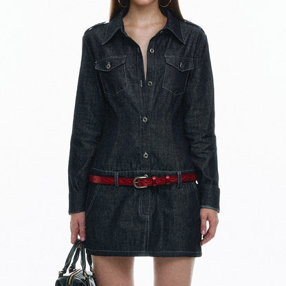STRIKE_A_POSE_Vintage_Workwear_Denim_Long_Sleeve_Belted_Women&